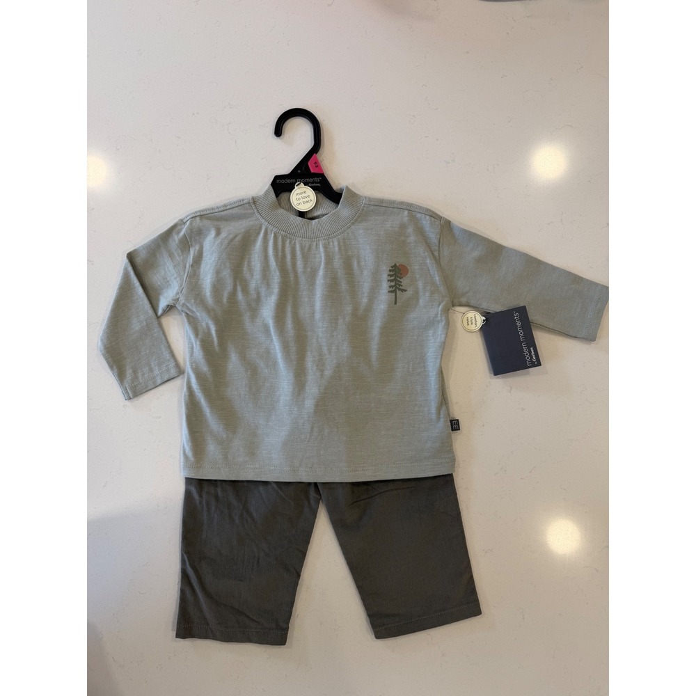 Modern Moments by Gerber Boys 18M Adventure Top and Corduroy Pants Set Toddler
